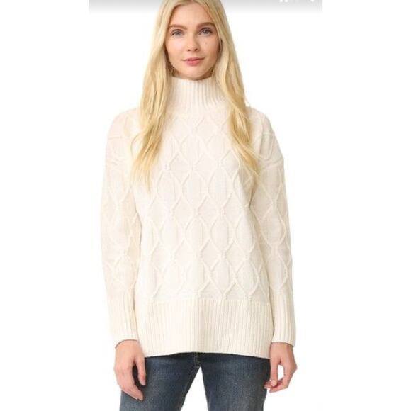 AYR The Sweetie Wool Turtleneck Sweater in Cream. Size XS - Picture 1 of 6